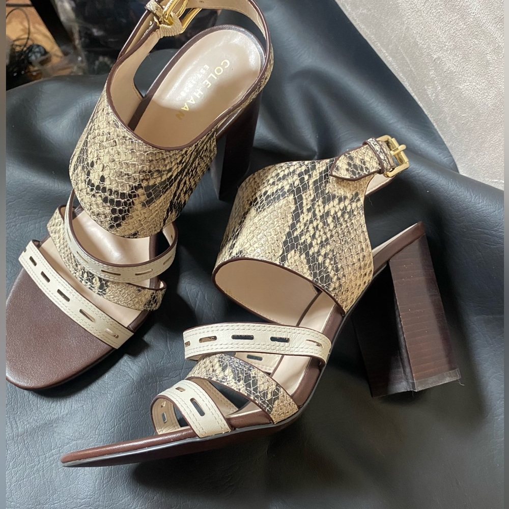 Cole Haan Python leather sandals
